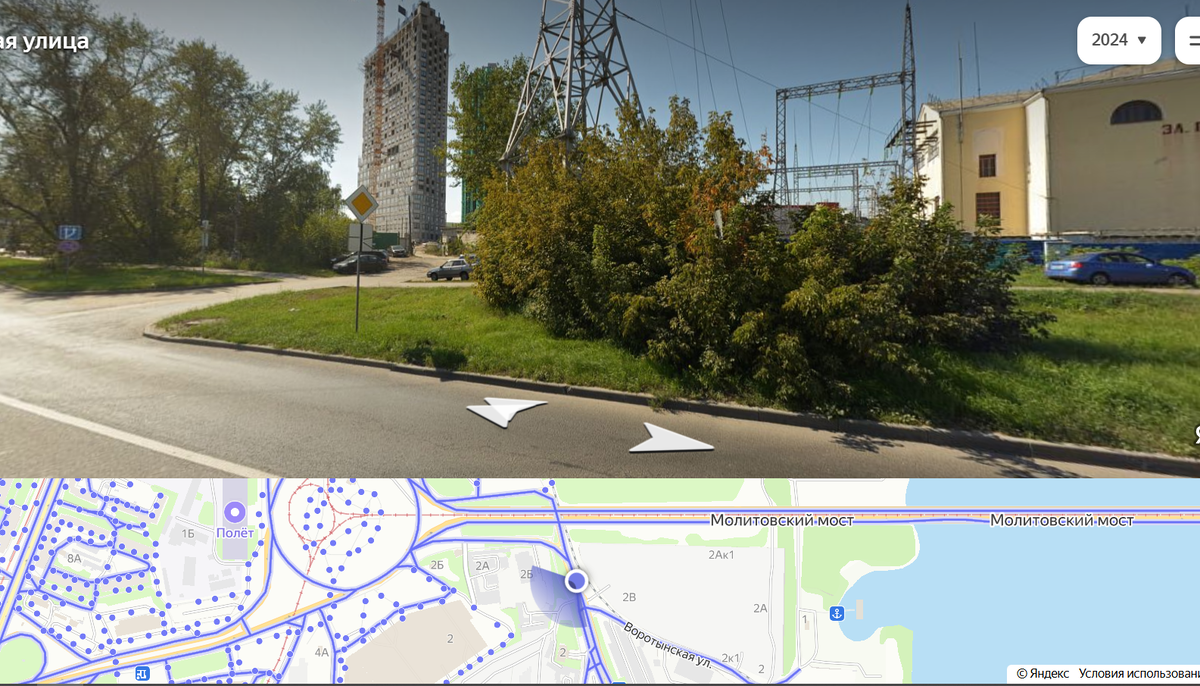 Выезд из ЖК Бугров. Яндекс карты.