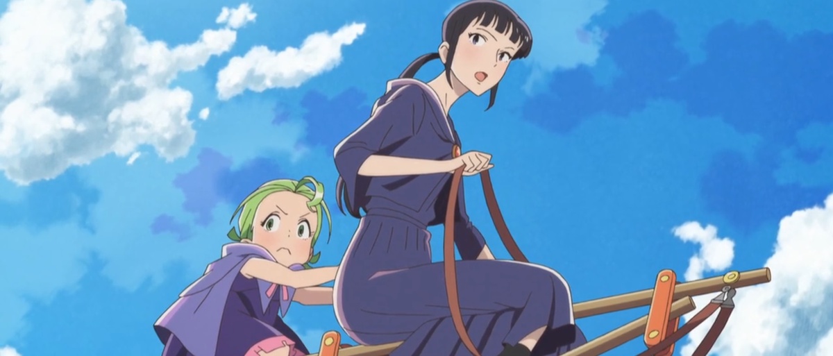 Но в этот момент подоспела Нэнэ... -Ёё, ты цела?... ...Девочка рада, что сестра спасла её. Монстр продолжал проламываться через лес к их дому и Нэнэ...-Он почти весь состоит из воды. Серьёзный противник... ...Тогда Ёё предлагает Нэнэ план...