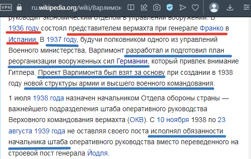 Биография Варлимонта, ссылка на источник по верхнему краю скрина