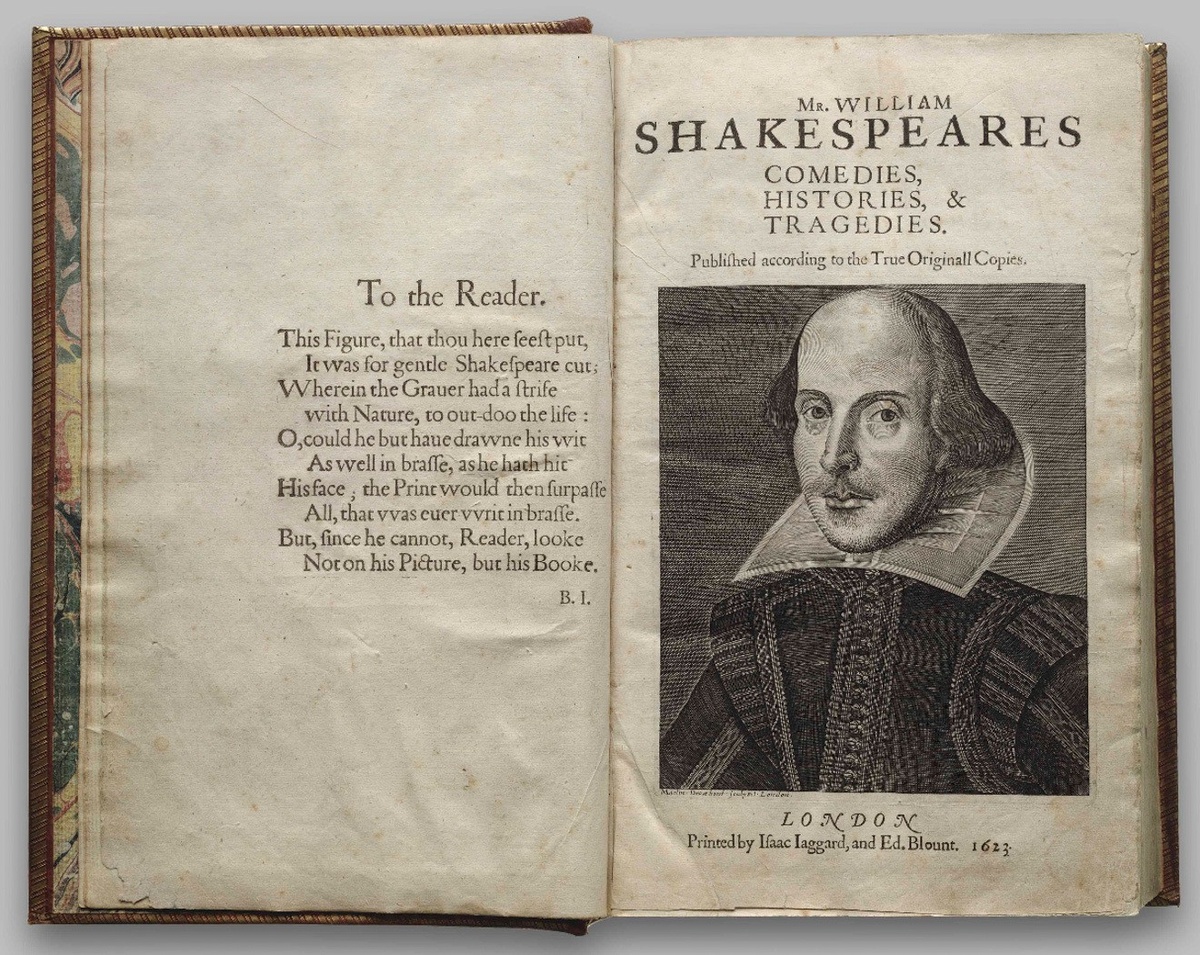 Разворот собрания «Мастера Шекспира комедии, исторические хроники и трагедии». Лондон, 1623 год© William and Isaac Jaggard, Edward Blount / Folger Shakespeare Library