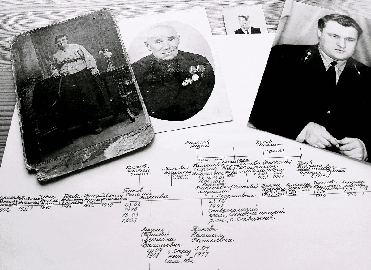 На фото - родные мужа и мои. С наградами - тот самый дед Степан. Рядом - его жена. На маленькой фотографии - дед Алексей, папин отец. А на снимке справа - это и есть мой папа. 