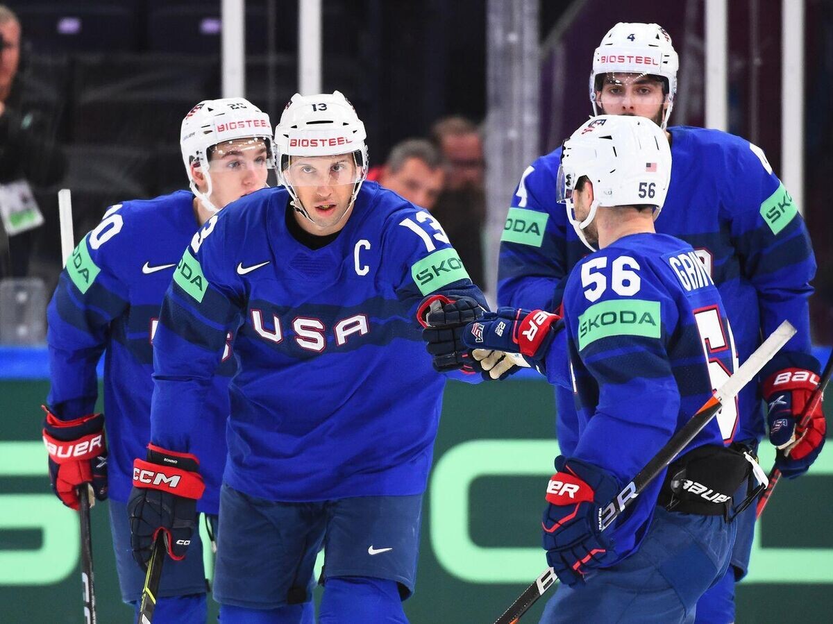    Хоккеисты сборной США© Фото : Пресс-служба IIHF