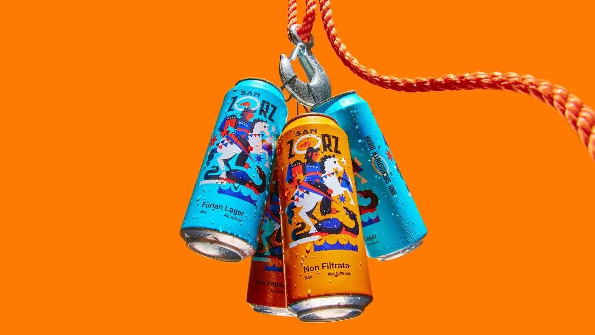 Святой Георгий в поп-арте: легенда о драконе стала лицом пива San Zorz  