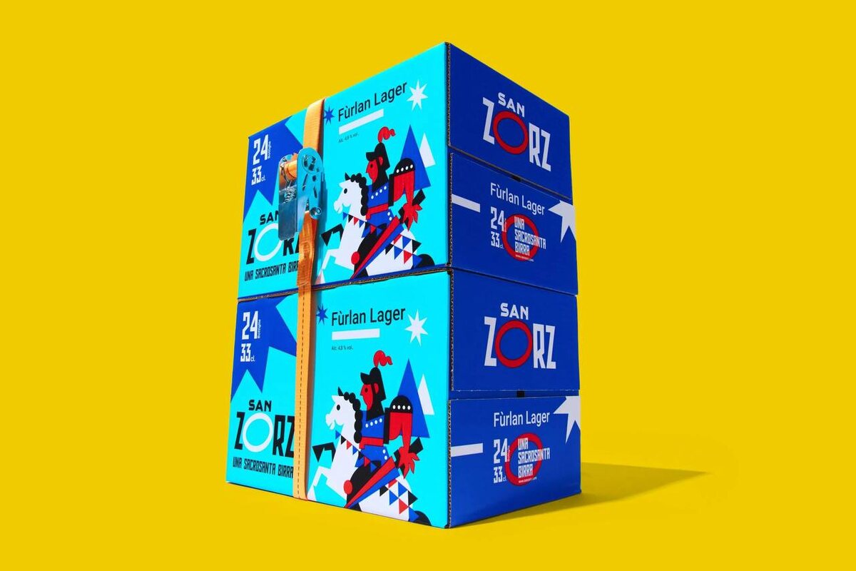 Святой Георгий в поп-арте: легенда о драконе стала лицом пива San Zorz  