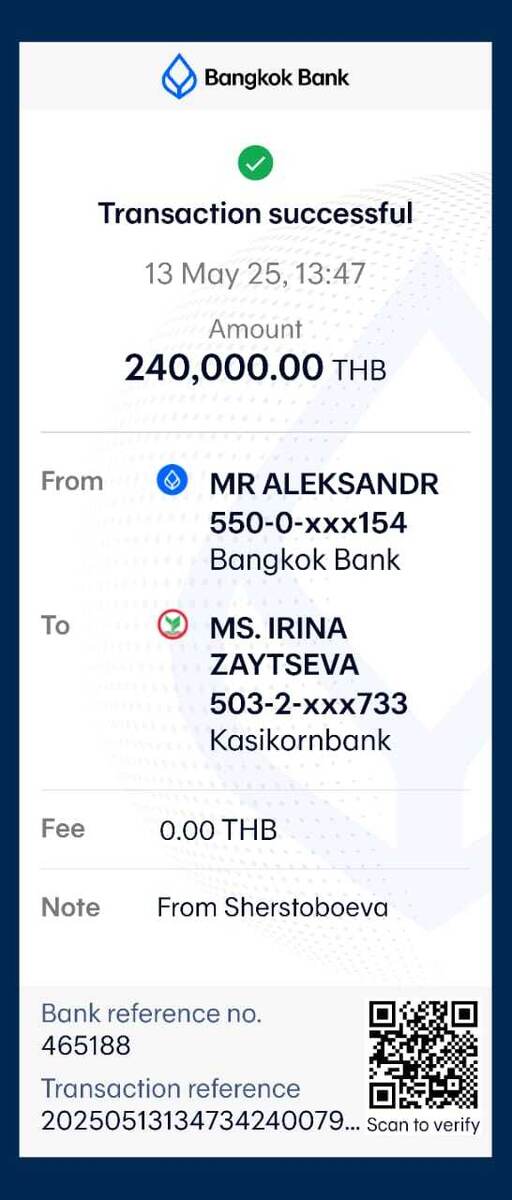 13 мая первое солидное поступление. 