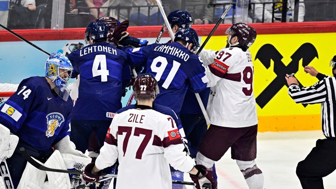 Финляндия — Латвия. Фото AFP