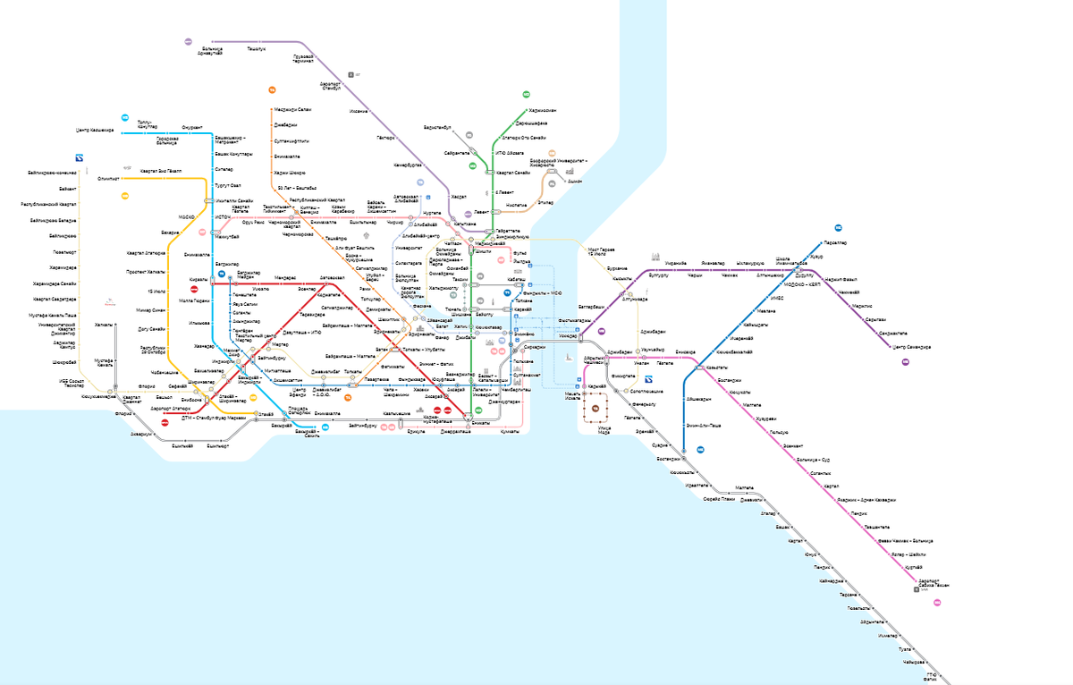 Схема метро Стамбула