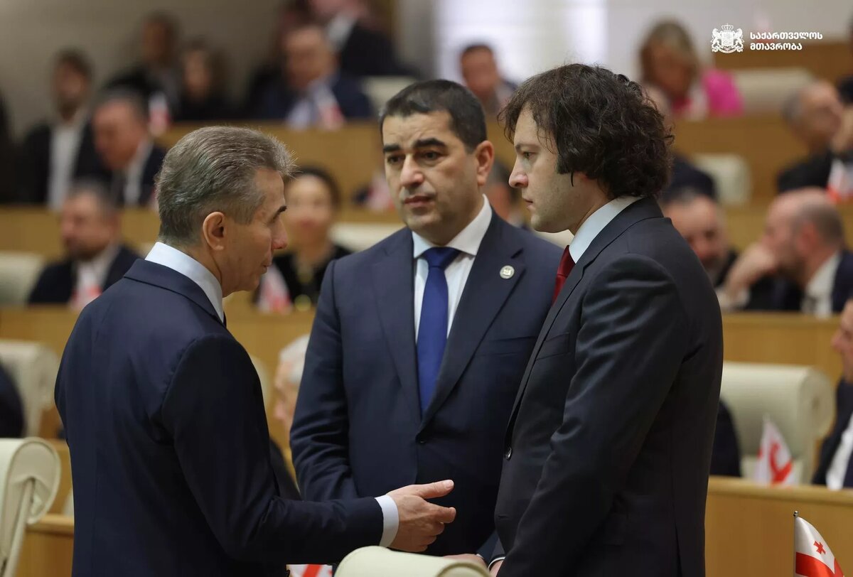 Бидзина Иванишвили, Шалва Папуашвили и Ираклий Кобахидзе © Government of Georgia