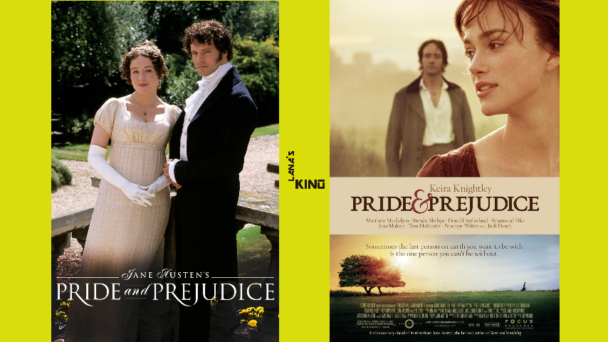Коллаж канала Lanaskino. Использованы постеры к сериалу 1995 года и фильму 2005 года "Гордость и предубеждение"