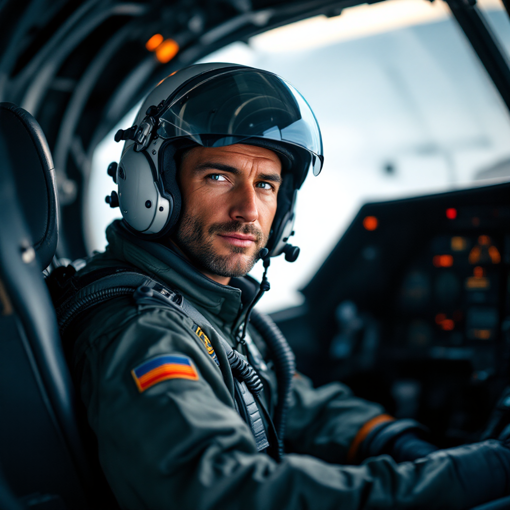 Хазард Ли - в кабине истребителя F-35 (из неопубликованного архива ВВС)