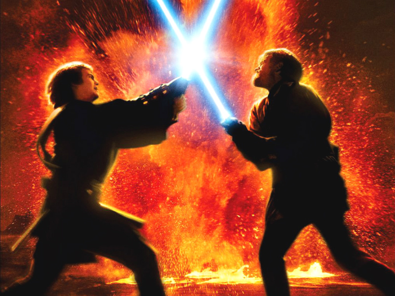 Поединок на Мустафаре в фильме «Месть ситхов».