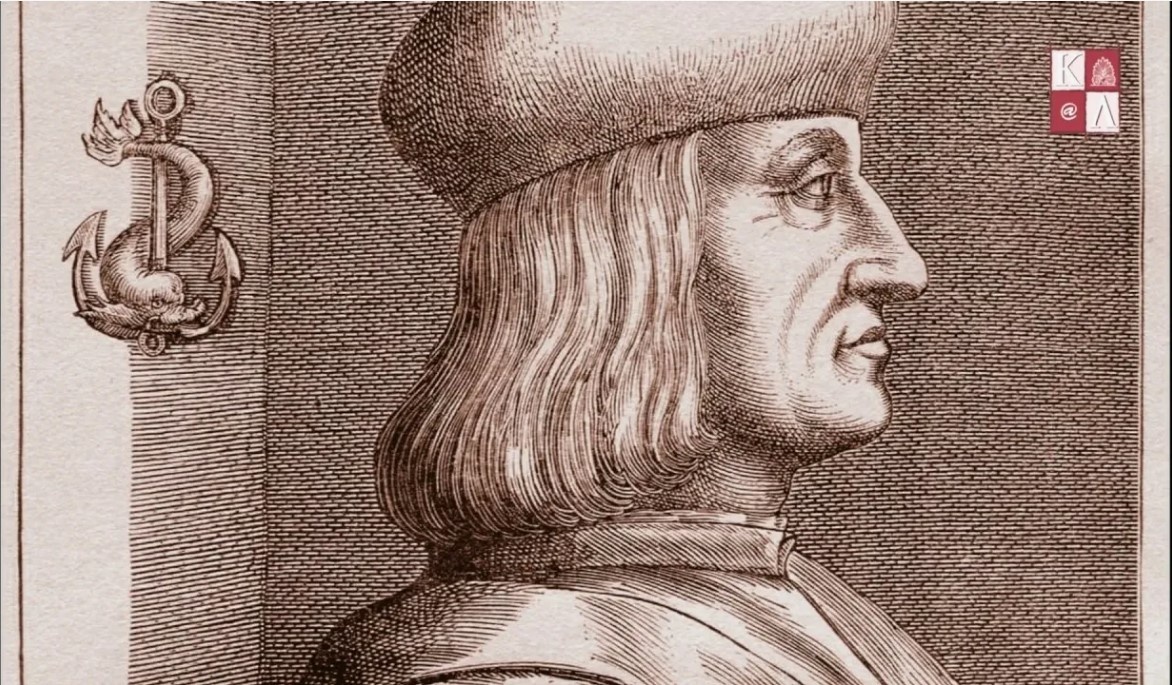 Альд Мануций Старший и символ его издательского дома. 