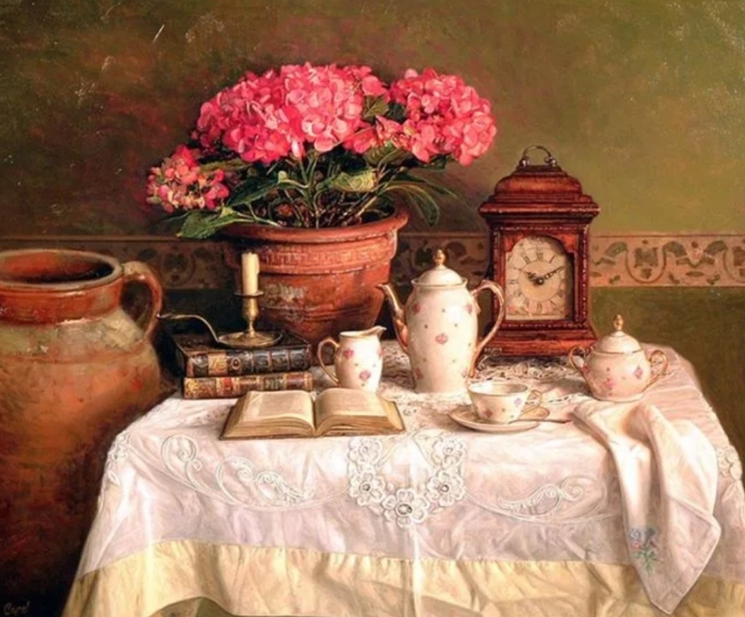 Натюрморт с часами.