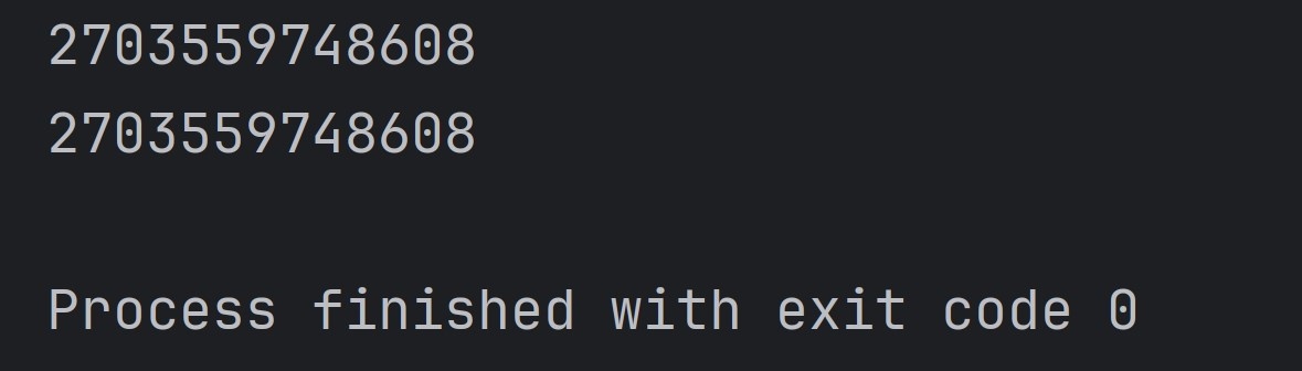 Переменные могут ссылаться на один и тот же объект в памяти. И в таком случае адреса объектов будут одинаковые. Это бывает в случае, если мы копируем одну переменную в другую.