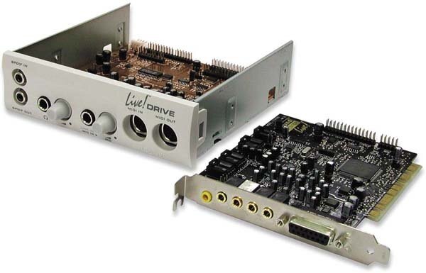 Звуковая карта Creative Sound Blaster Live 5.1 с панелью для отсека 5.25”.