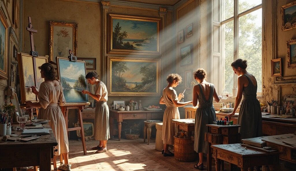 Моя мастерская- картины и люди прошлого