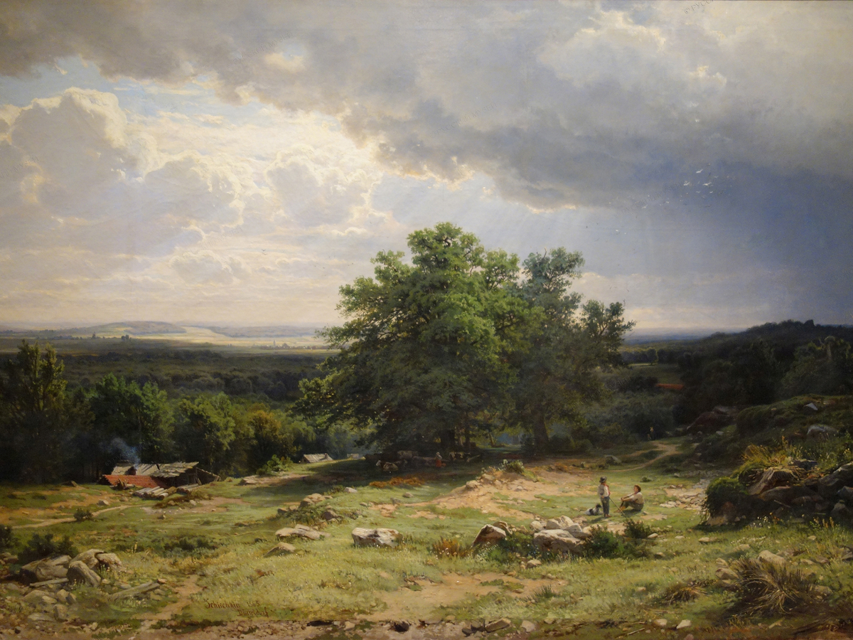 Картина И. Шишкина «Вид в окрестностях Дюссельдорфа»