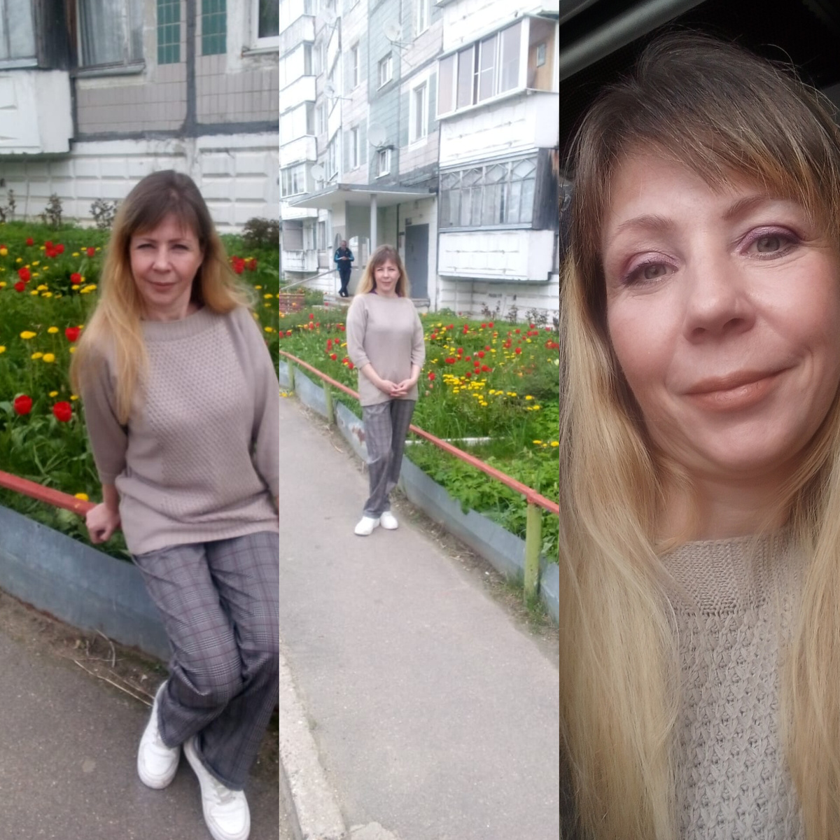 А эта клумба перед нашим домом. Это те тюльпаны, которые были в снегу (выкладывала фото). Отошли все) и есть даже очень красивые) не было времени сфоткать. 