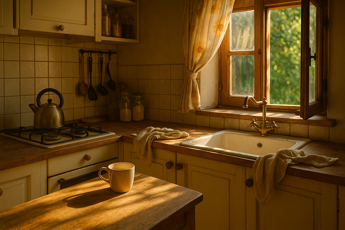 Немного беспорядка. Немного хаоса.
Без людей. Но с их следами.