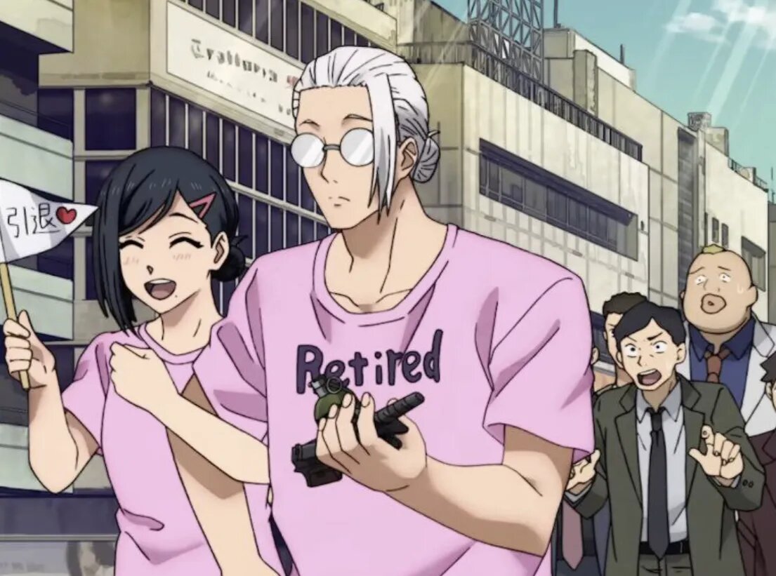 Кадр из аниме "Дни Сакамото"