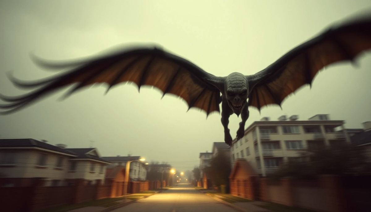 За спиной оказался монстр.