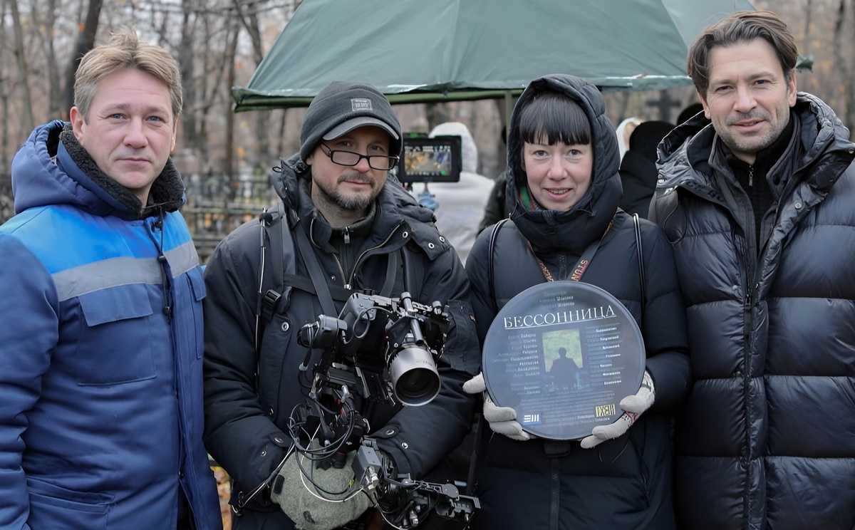 Кадр со съёмок сериала «Бессонница»