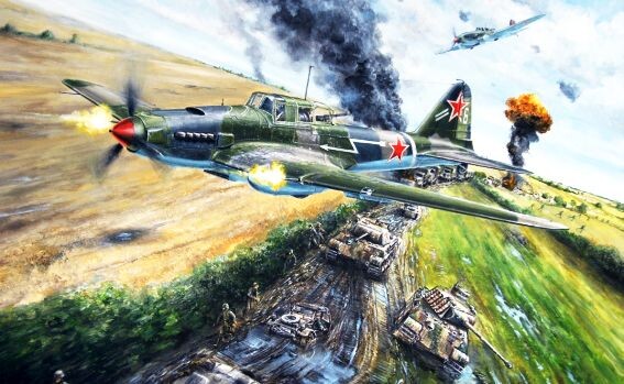 Ил-2 против немецких танков