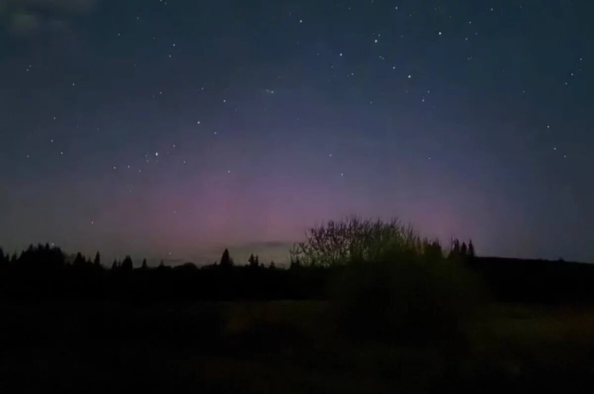    Полярное сияние наблюдали ночью 18 мая под Иркутском