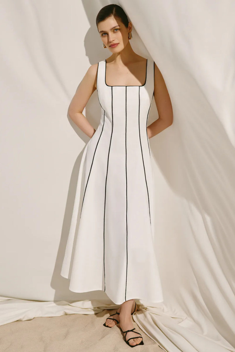 Бело-черный сарафан