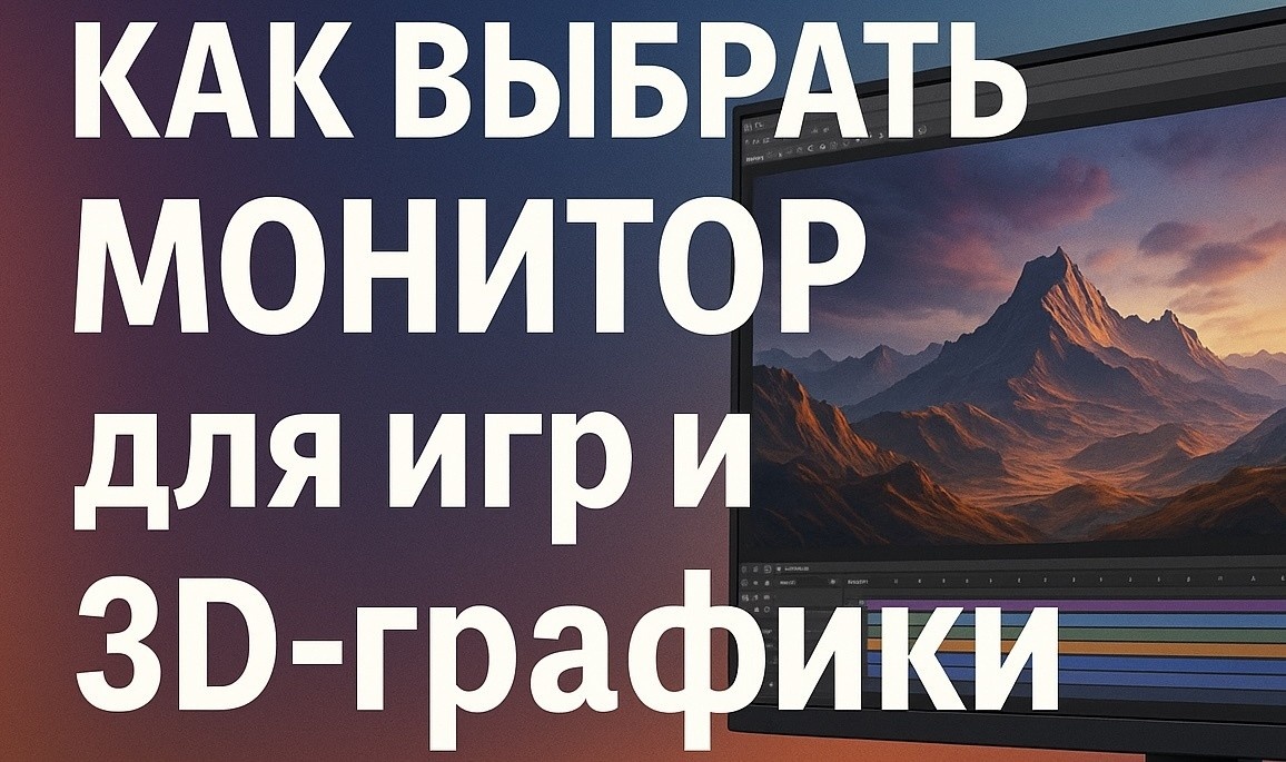 Выбор монитор для игр, видеомонтажа или 3D