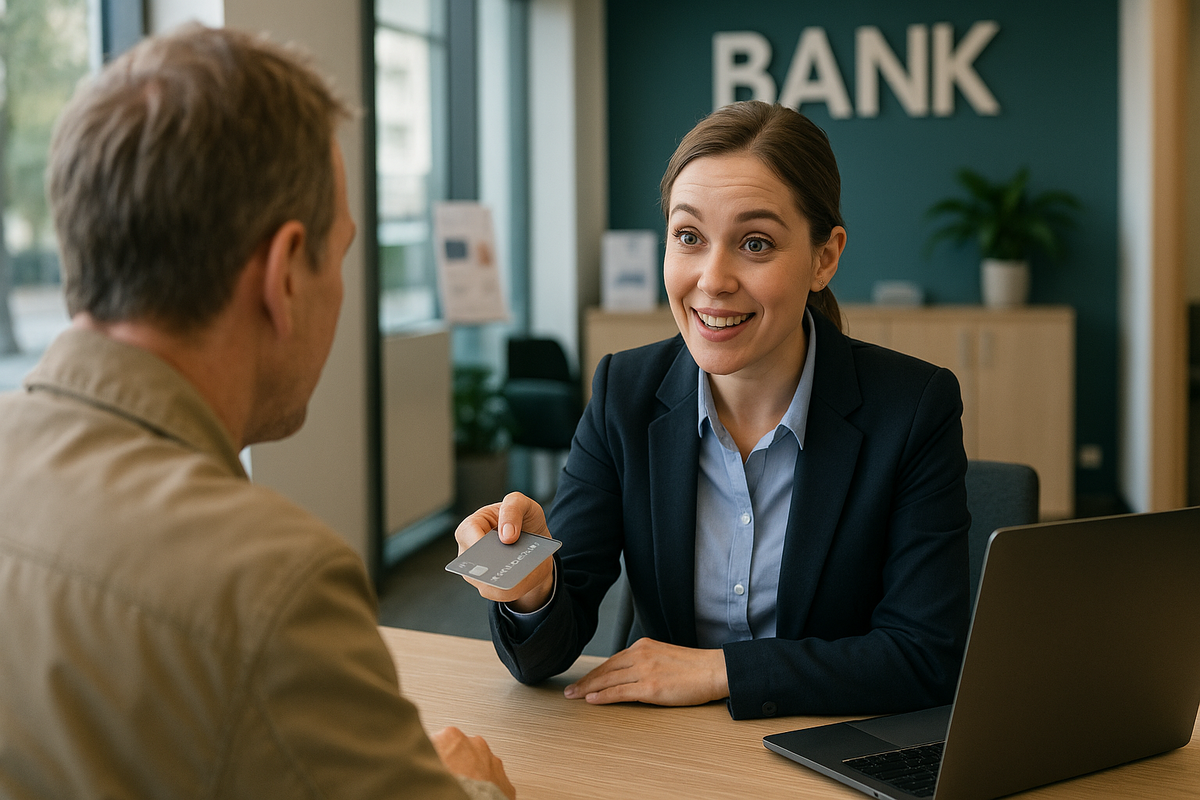 — Оформим карту? Удобно, моментально. Бесплатно!