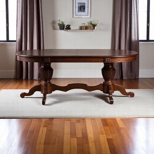 Стол Авангард овальный на двух тумбах 200(+50)100 см массив бука, раздвижной со столешницей из шпона дуба Код товара: a10-21