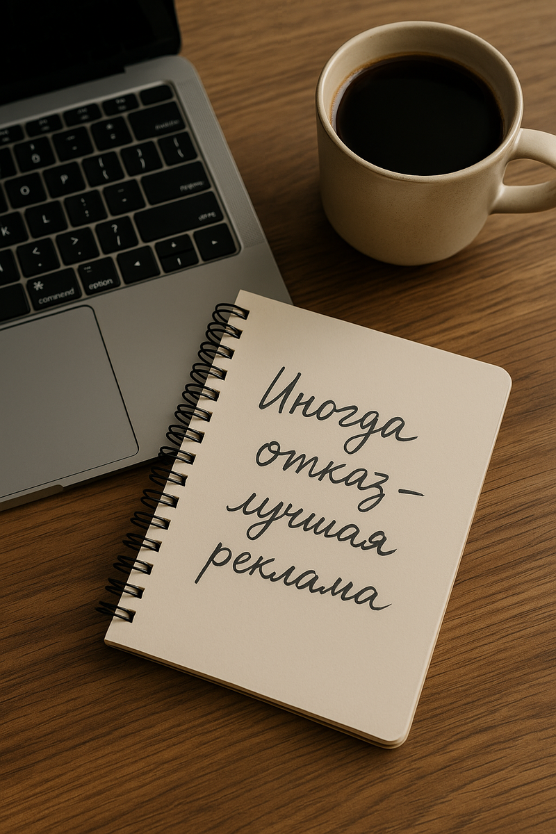 🧭 Как я отказываюсь от проектов и при этом остаюсь в уважении — и ко мне возвращаются
«Спасибо, вы нам не подходите».
«Извините, сейчас нет времени».
«Нет, я не возьмусь за ваш заказ».
⠀
Ты боишься говорить это.
Потому что вдруг тебя запишут в «неудобных»?
Потому что клиент уйдёт — и не вернётся?
⠀
А теперь внимание:
Когда я начала говорить "нет" — ко мне стали возвращаться чаще.

📍 Почему?
Потому что я отказываюсь не с позы «я звезда»,
а с позиции уверенного профессионала, у которого есть стиль, подход и система.

🔥 Как я отказываюсь — и сохраняю контакт
1. С уважением к человеку
Я не пишу:

«Вы не мой уровень»,
или
«Я не работаю с такими».

Я пишу:

«Я вижу, что у нас немного разный подход. И честно — сейчас не смогу дать вам тот результат, которого вы ожидаете. Не хочу брать деньги просто за работу. Предпочитаю — за эффект».

❗В ответ — почти всегда благодарность. Потому что никто не ожидает такого отказа.

2. С альтернативой
Если проект интересный, но "не мой" по ресурсу/формату — я говорю:

«Сейчас не смогу взять в работу, но могу порекомендовать хорошего специалиста. А если нужно — позже вернёмся к этому, когда у меня освободится окно».

И знаешь, что?
Они возвращаются. Потому что я не впариваю. Я выбираю.

3. Я оставляю дверь открытой
Пишу честно:

«Благодарю за запрос. Давайте останемся на связи — вдруг пересечёмся на других задачах. Я с уважением отношусь к вашему проекту, просто сейчас мы не совпадаем по формату».

📌 Люди запоминают не «нет», а как ты это сказала.

💸 Почему это выгодно?
Ты не выгораешь на «не своём»

Не закапываешься в работе, которая тебя не двигает

Не портишь отношения, которые можно сохранить

🧠 А главное — ты показываешь, что ты не про "хватай всё", а про качество.

💬 В итоге:
— Ко мне возвращаются те, кому я отказала.
— Они приходят уже с доверием, потому что помнят:

«Она не взяла деньги, если не уверена в результате».
⠀
Именно это и есть настоящая продажа.
Без давления. Без прогревов. Без «осталось 1 место».

📍В следующей с