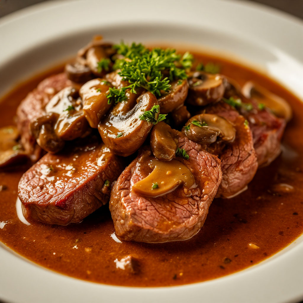 Прекрасно сочетается с жареным или тушенным мясом. 