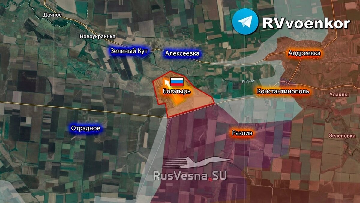   Армия России продолжает наступление на ряде направлений.