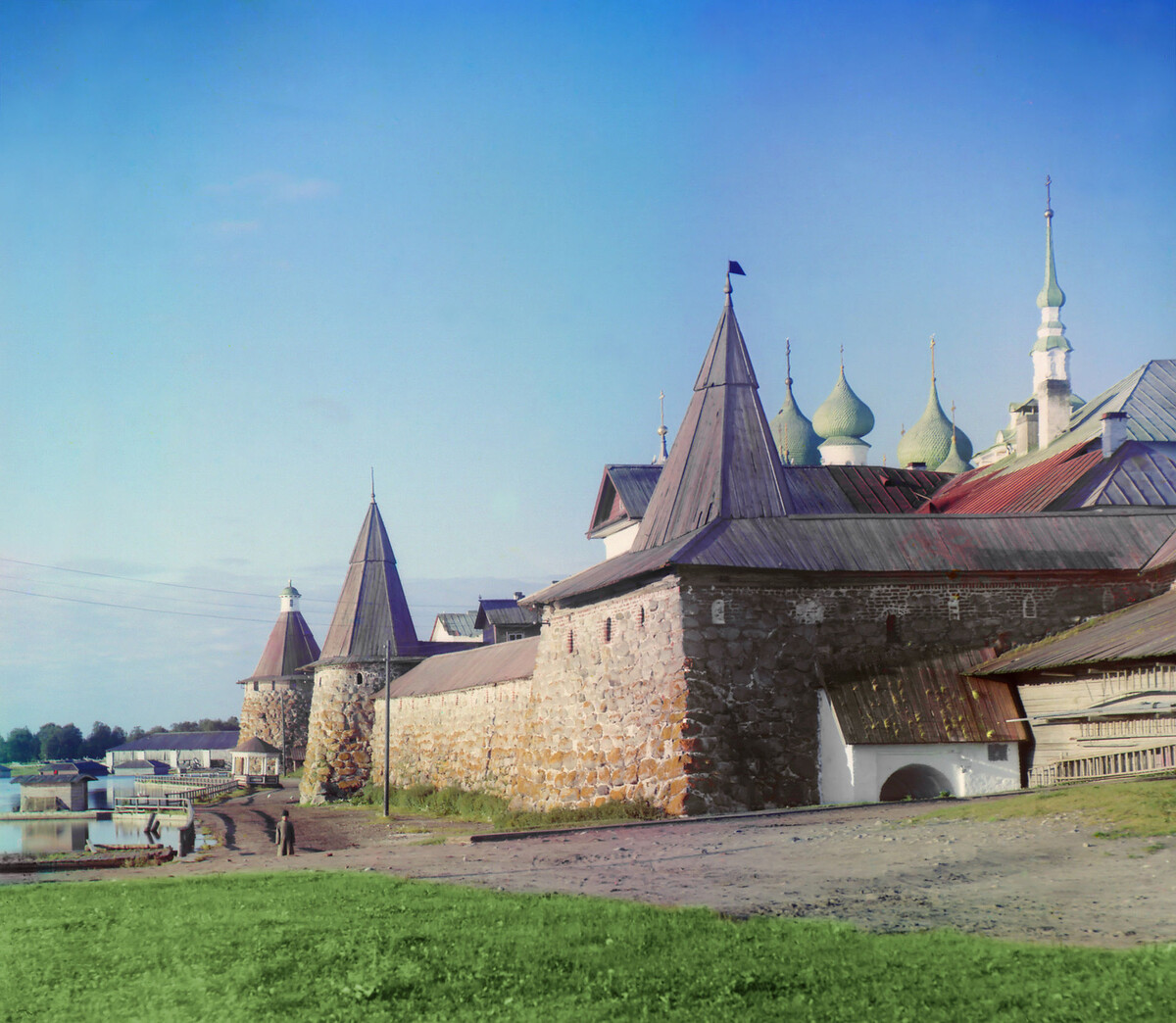 Соловецкий монастырь в 1915 году в объективе великого русского фотографа Сергея Прокудина-Горского. Фото: Сергей Михайлович Прокудин-Горский, Библиотека Конгресса США / Wikimedia