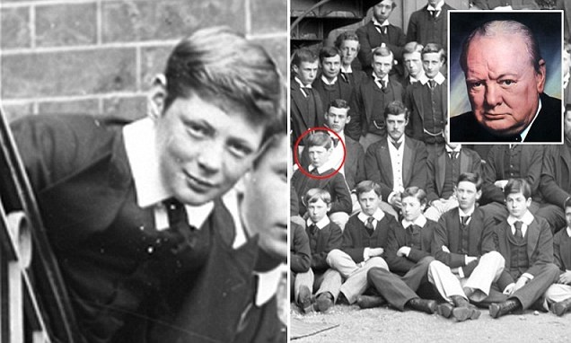 Подросток Уинстон Черчилль во время учёбы. Изображение dailymail.co.uk