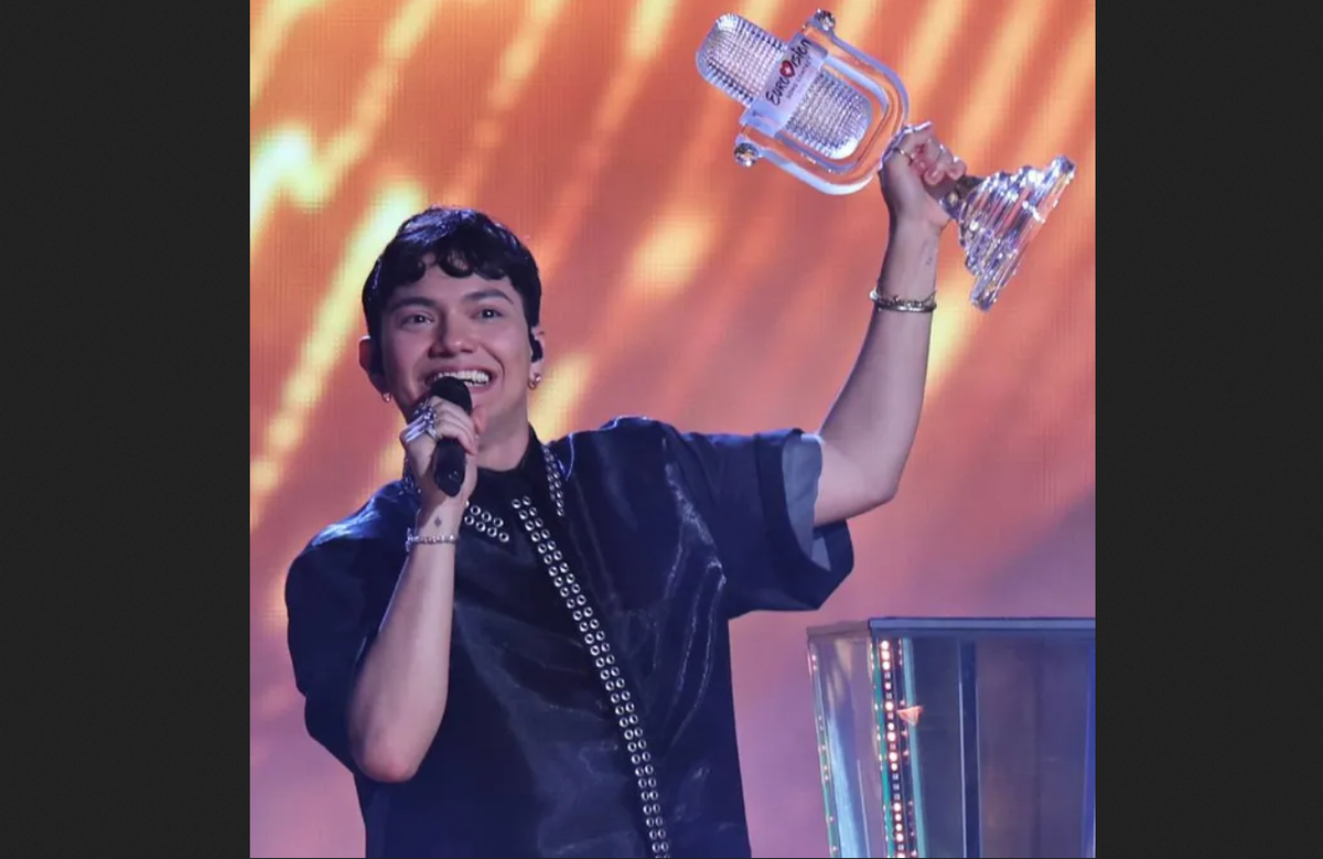 Йоханнес Питч, победитель «Евровидения-2025». Кадр из телетрансляции.