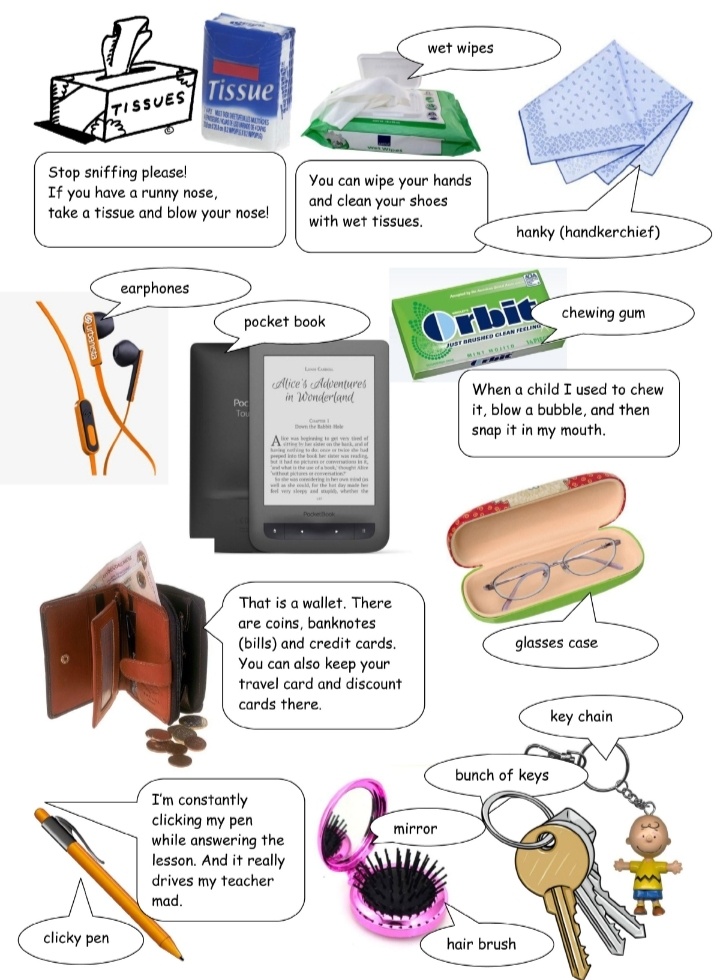 My personal belongings: bag stuff 