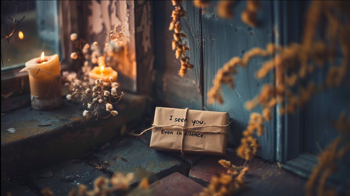 “I see you. Even in silence” — это про ту самую тишину, в которой человек чувствует: его видят, даже если он молчит.