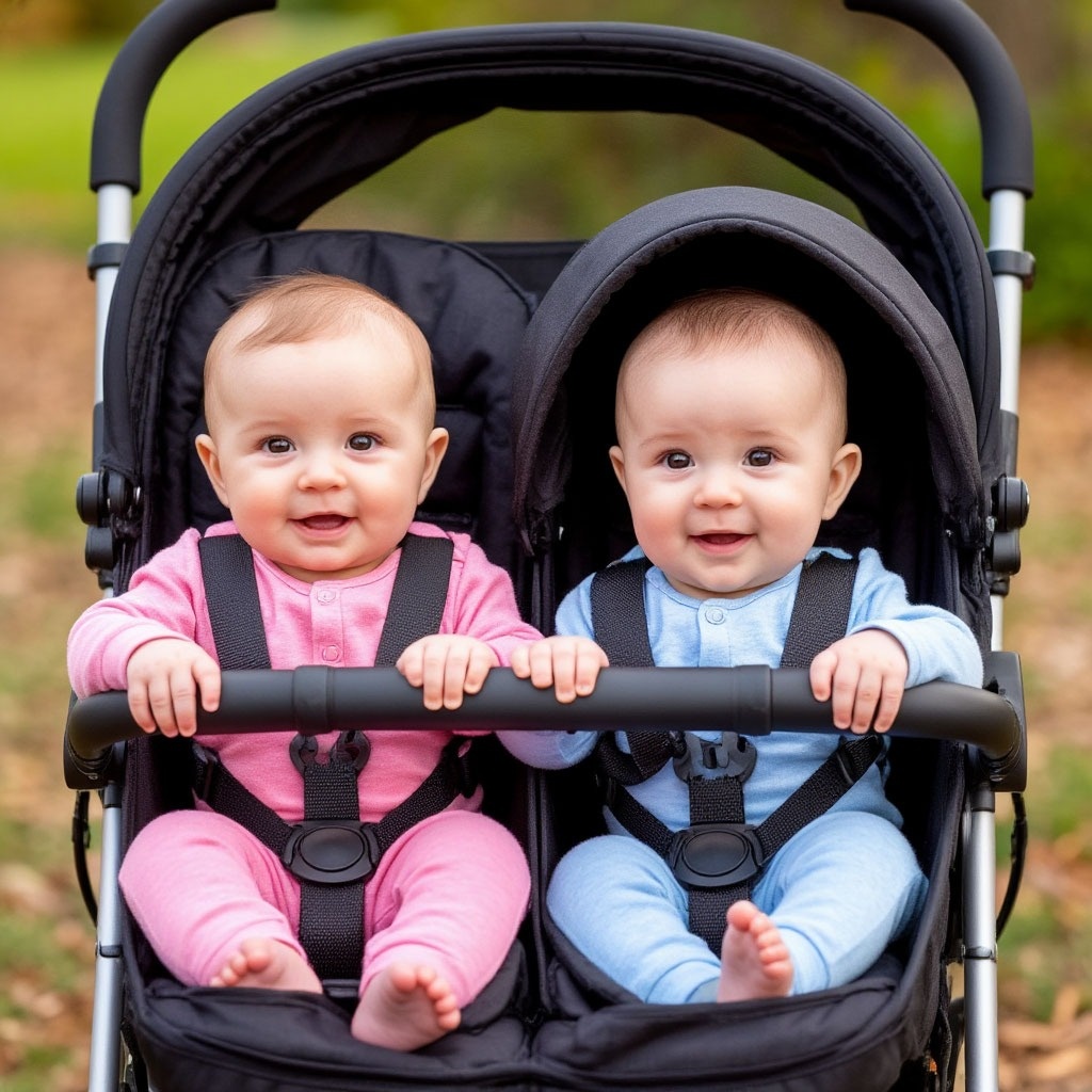 Двойняшки в коляске