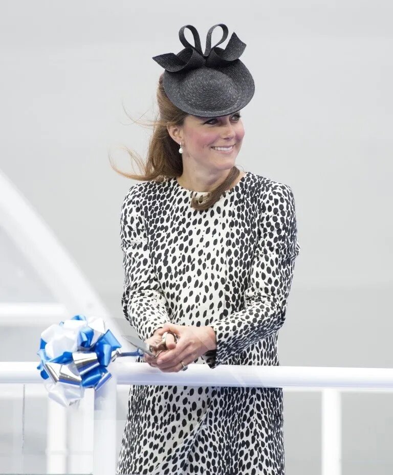 Кейт Миддлтон на церемонии спуска лайнера Royal Princess 2013 год. Фото Getty Images