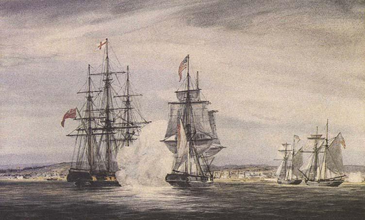 Сражение USS Oneida и HMS Royal George в гавани Кингстона, 10 ноября 1812