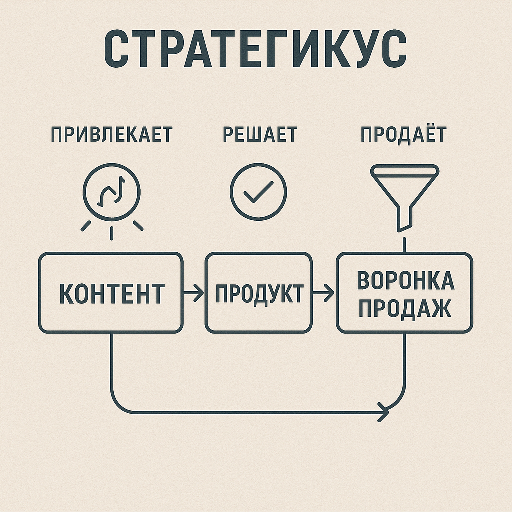 Система продаж — визуал от Стратегикус