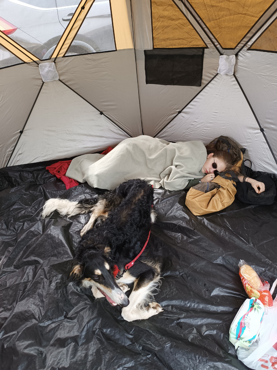 И да, малая способна спать в таких условиях) Крепко и с удовольствием)