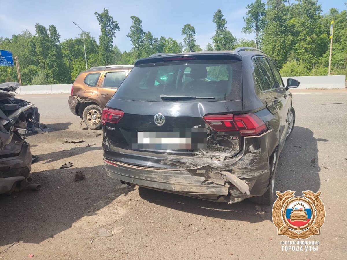    В массовом ДТП на Нагаевском шоссе в Уфе столкнулись шесть машин