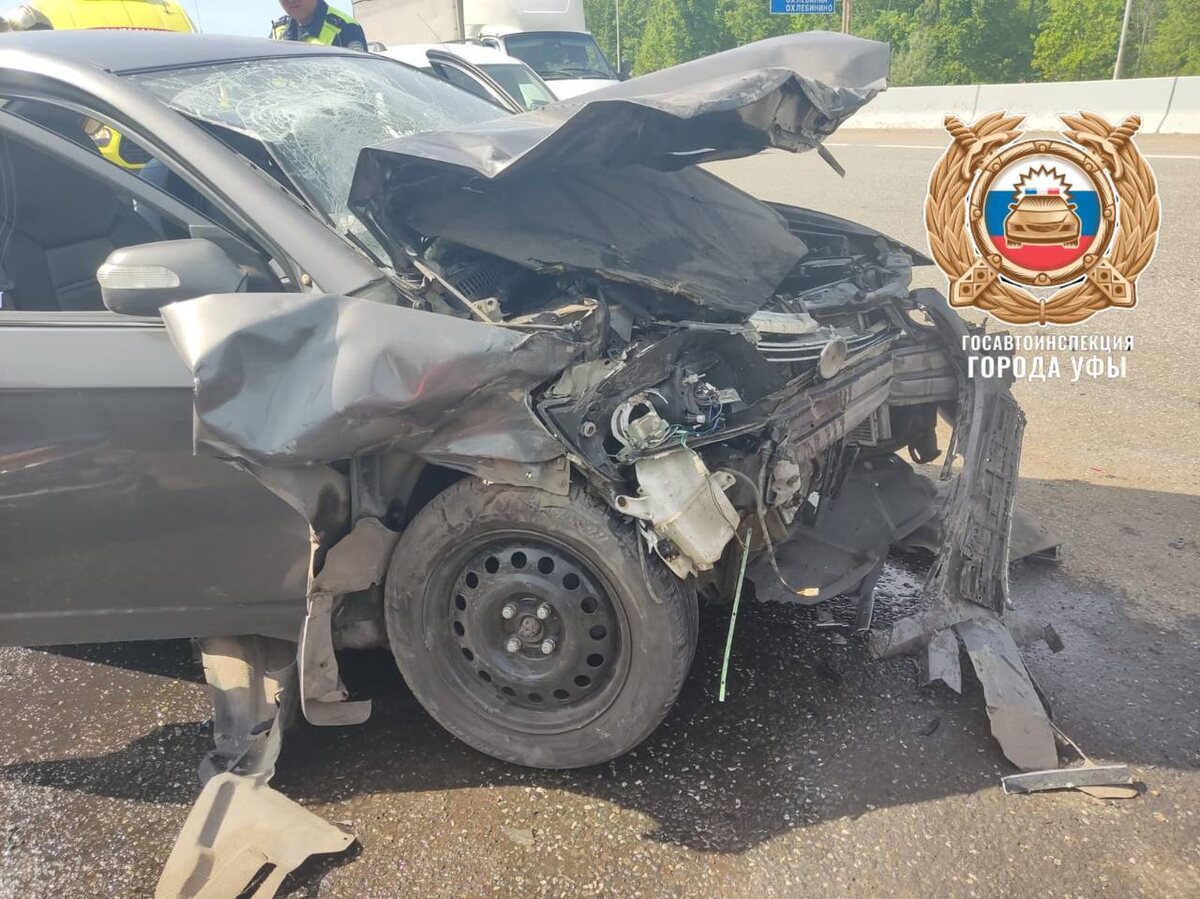    В массовом ДТП на Нагаевском шоссе в Уфе столкнулись шесть машин