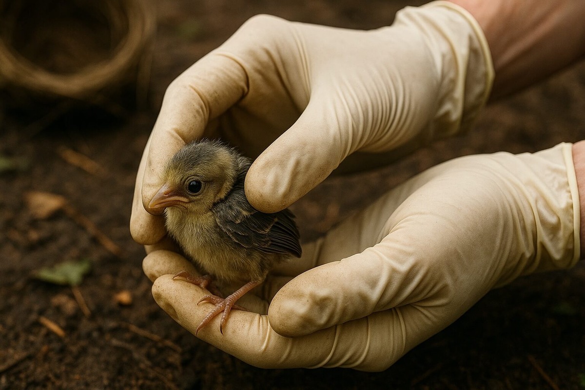    Птит и других диких животных лучше держать в перчатках — так безопаснее для всех