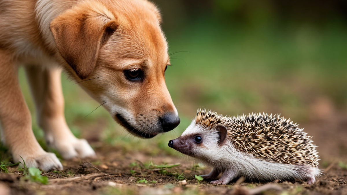Единственное, что я знал о собаках и ежах - то, что собаки колют об их иголкит носы. Изображение: Шедеврум