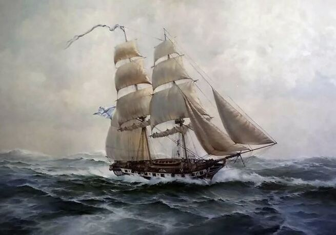 1820, 19 мая (7 мая по старому стилю): В Севастопольском адмиралтействе спущен на воду 20-пушечный бриг «Меркурий»